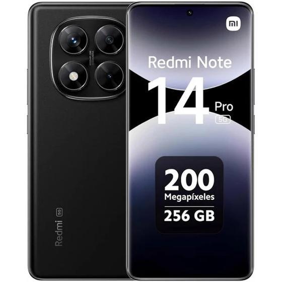 Smartphone Xiaomi Redmi Note 14 Pro 4G Dual SIM 256GB / 8GB RAM Preto