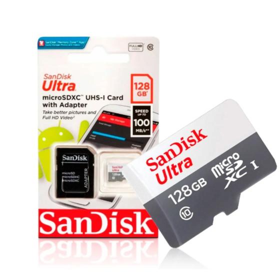 Cartão de Memória Sandisk 128gb 64gb 32gb 16gb Original Cartão Micro Sd Ultra Sandisk 100mbs