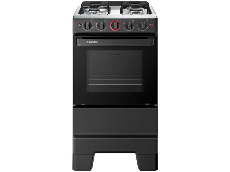Fogão 4 Bocas Esmaltec Preto Ideal Super 4121